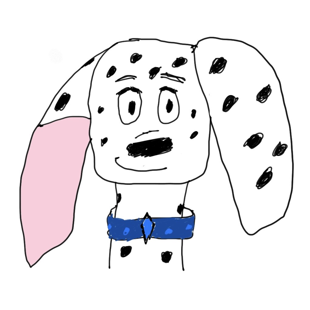 Anna (Spots), self-portrait, digital sketch.